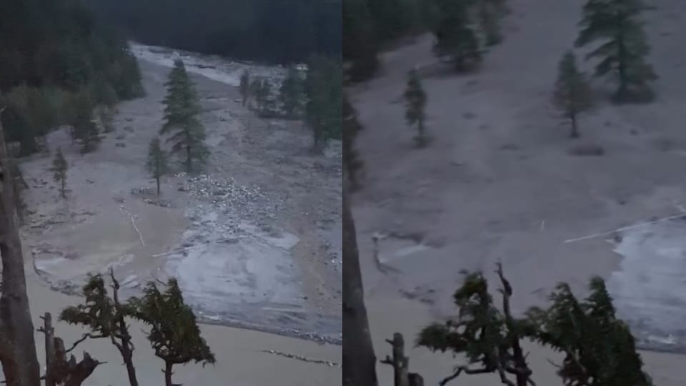 Uttarkashi: Telgad river in Harshil swells again, people in panic, market and village evacuated