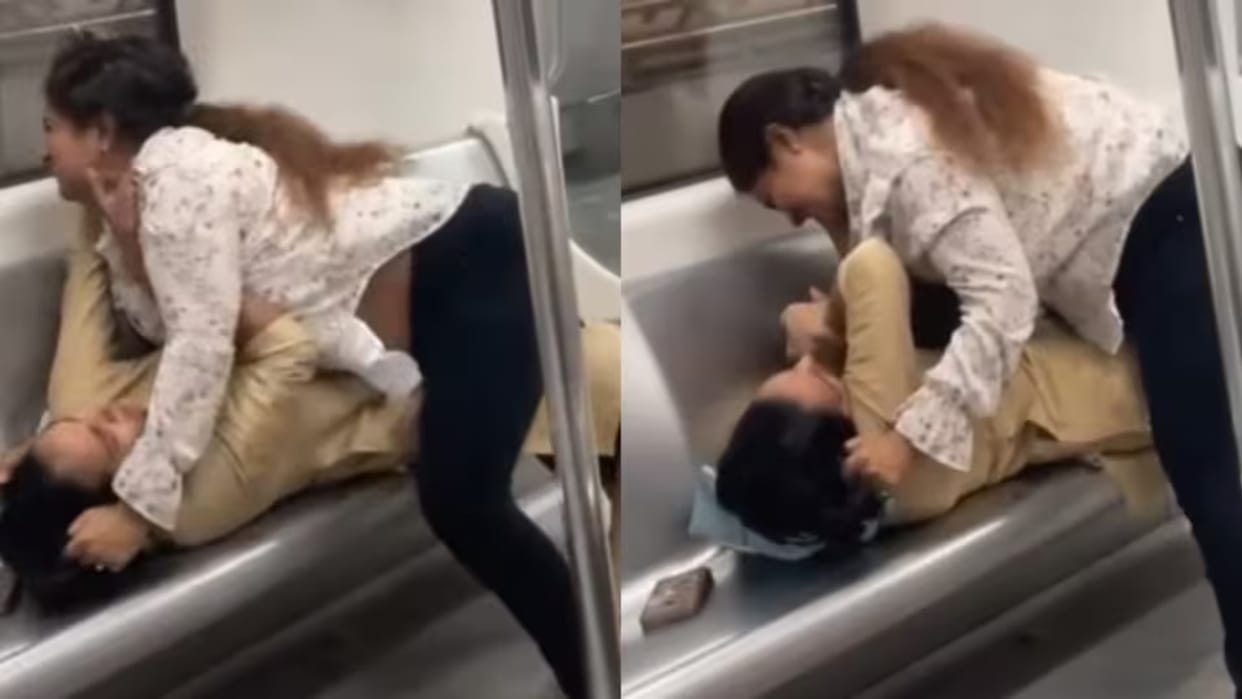 Delhi Metro Kalesh Ka Naya Video Fight Between Two Woman Inside Delhi Metro Over Seat Issues Video Goes Viral