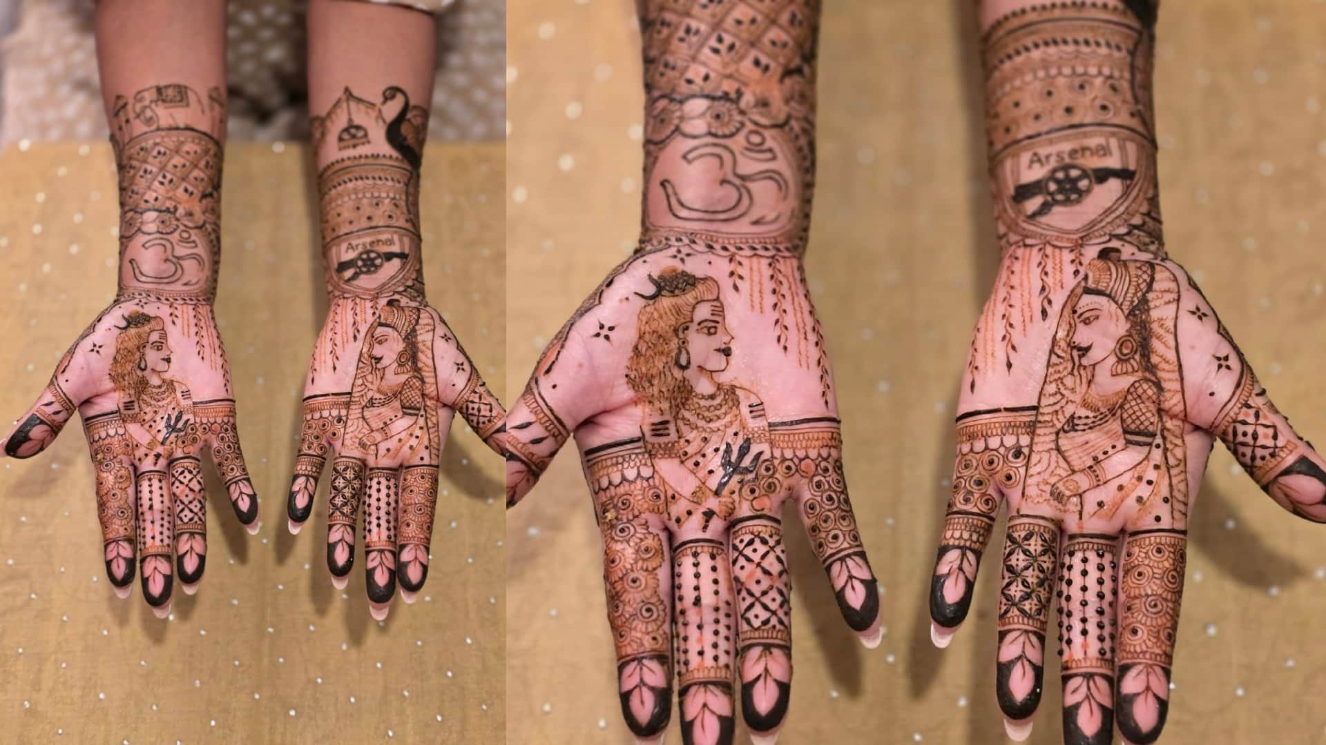 Hartalika Teej special shiv Parvati Mehndi Design images full hand mehndi for Hartalika Teej