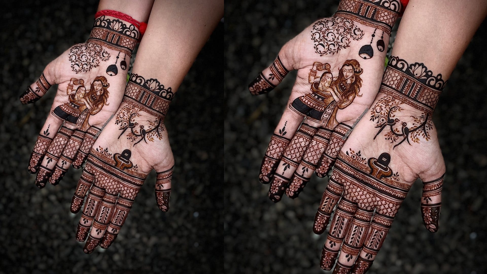 Hartalika Teej special shiv Parvati Mehndi Design images full hand mehndi for Hartalika Teej
