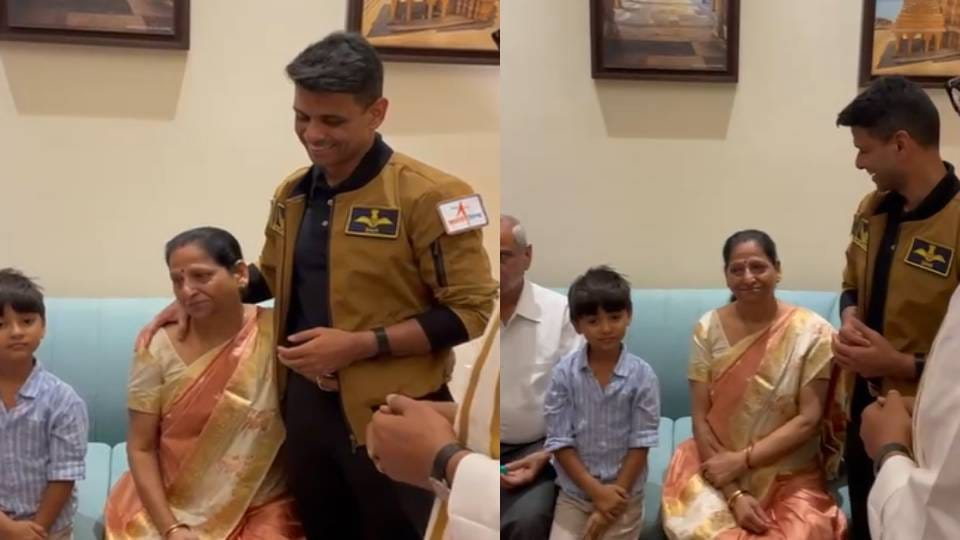 Lucknow: Astronaut Shubhashu was overjoyed after reaching home, met his parents after one and a half years, em
