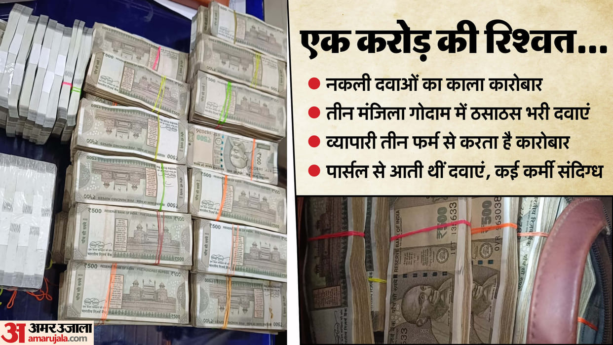 UP news Bribe of Rs one crore drug dealer kept bag full of notes on table He used to do business with 3 firms