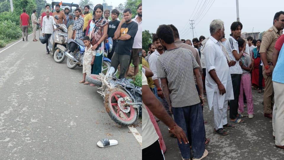 road accident in Greater Noida Car hits four teenagers riding a bike all die