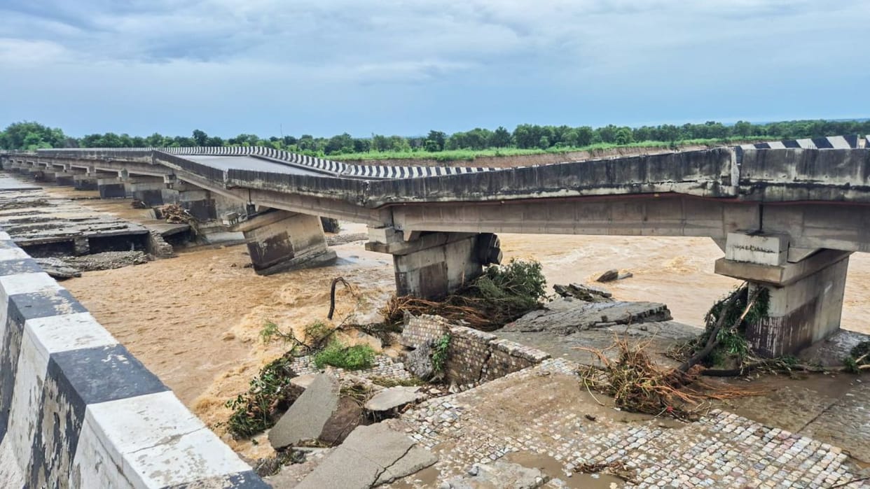 On Sunday, a sudden flood from the hill in Raihan Mandla village of Basohli spread panic in the entire area.