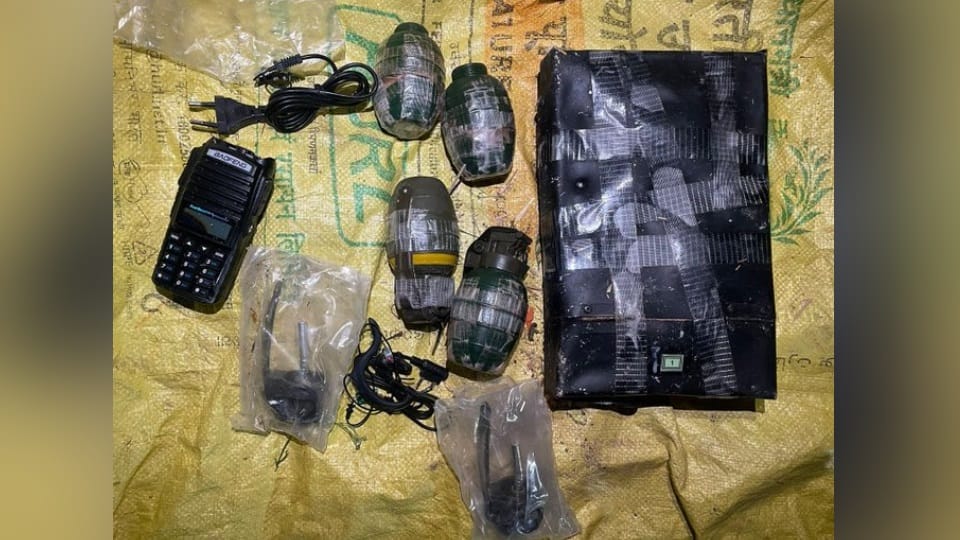 Batala Police recover hand grenades RDX based IED communication equipment from village Balpura