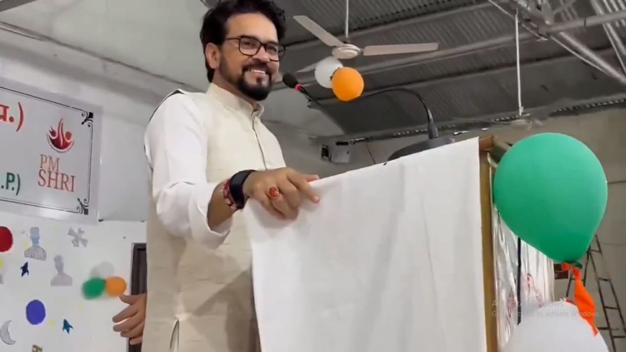 Former Union Minister Anurag Thakur said Hanuman ji was the first astronaut video viral