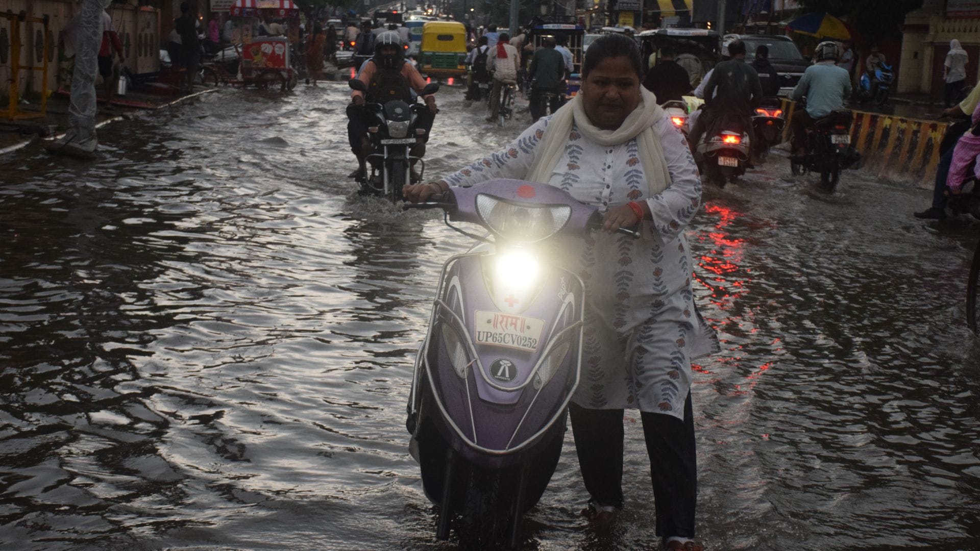 Temperature in Varanasi dropped 6 degrees single day following 50 mm of rainfall bringing relief heat