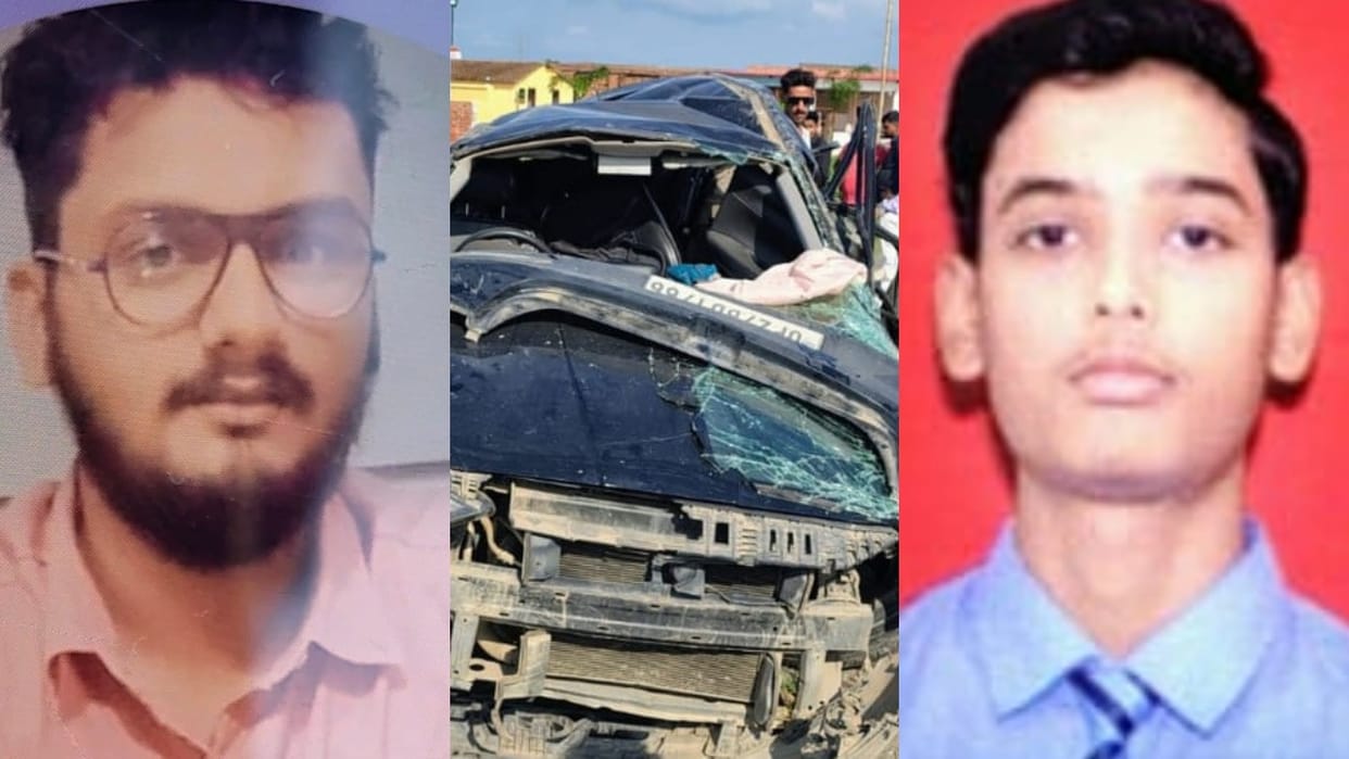 speeding car lost control and collided with a DCM on the other side killing a teacher and a student