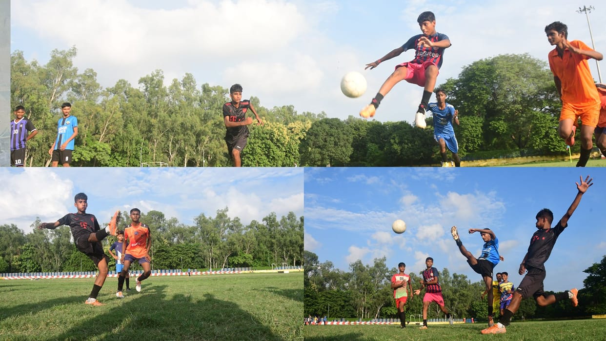 Baby Football League in varanasi Dhruv Deshwal hat-trick gives Football Nursery win