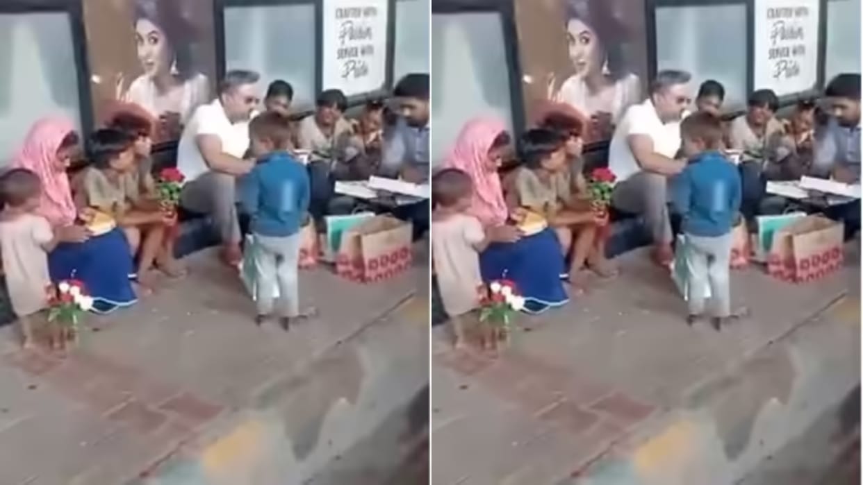 Honey Singhs simplicity Singer fed food to innocent children on the roadside Video goes Viral on Internet