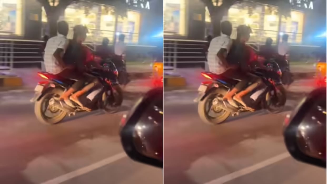 Two girls were going on a scooty then suddenly 3 boys came on a bike and started misbehaving Video Viral