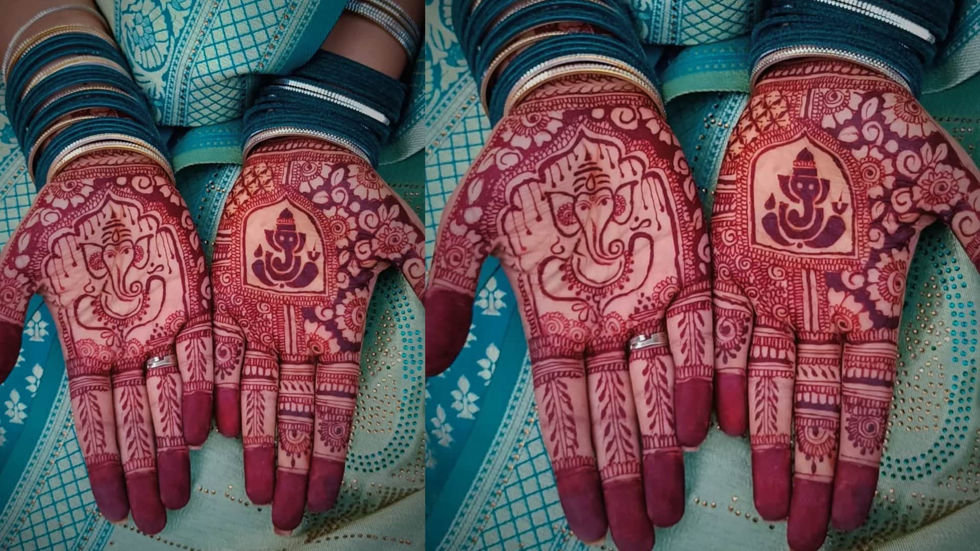 Ganesh Chaturthi Special Mehndi photos in HD Ganesh Chaturthi mehndi design