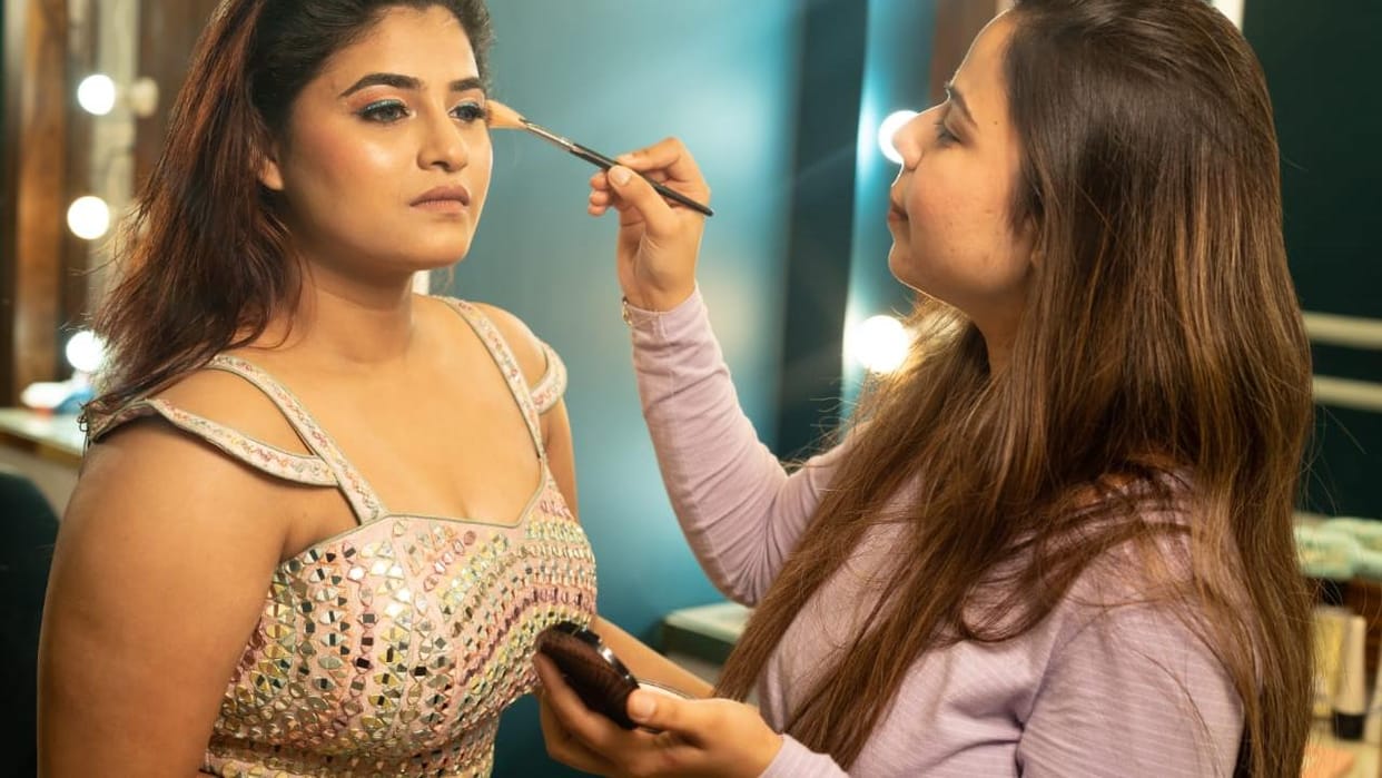 Jhansi: Left CA studies... made a name for herself as a makeup artist