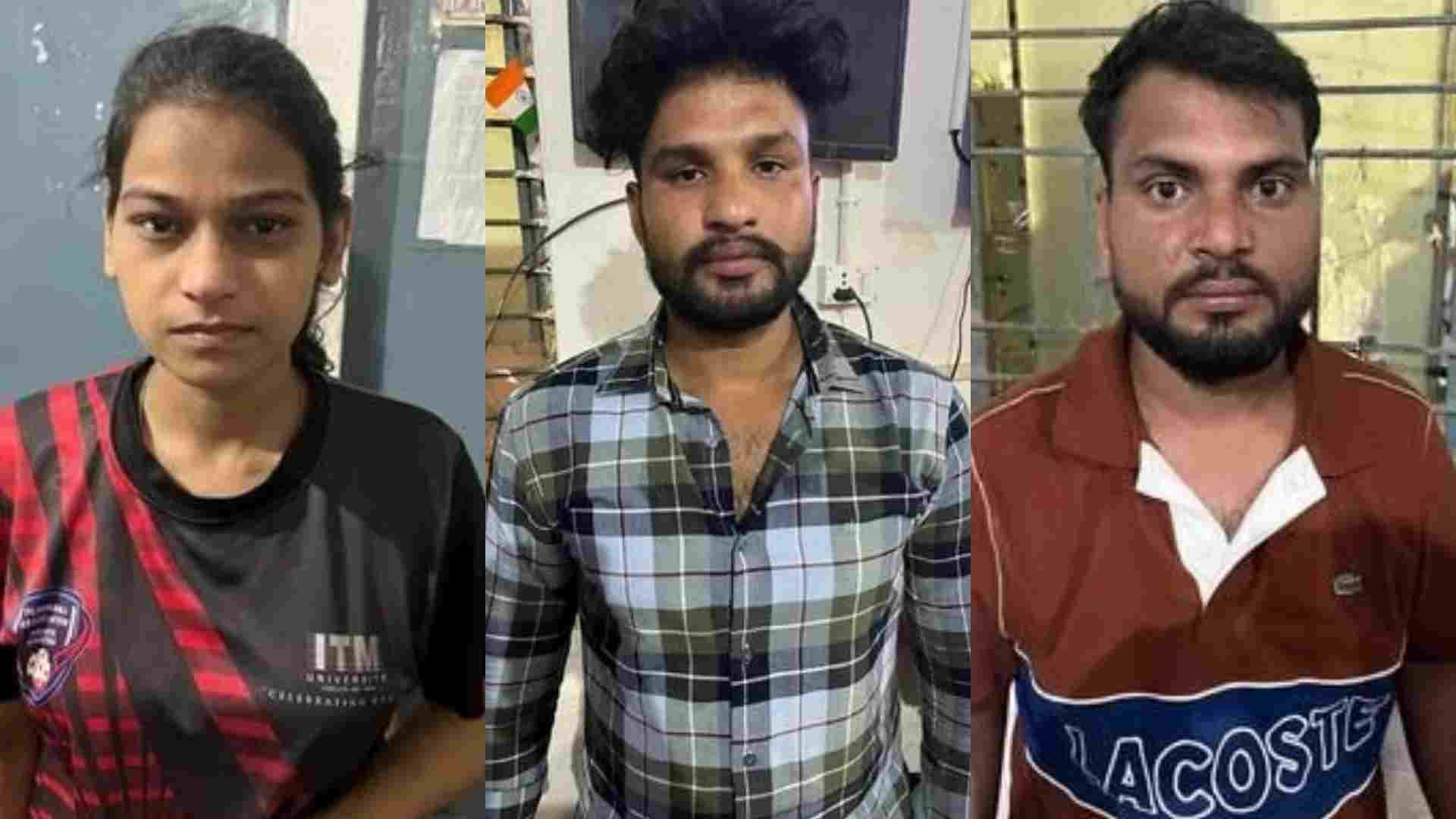 पुलिस की गिरफ्त में आरोपी।