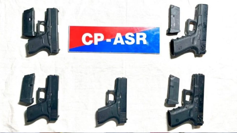 Amritsar Police arrests man recovers Glock pistols magazines motorcycle
