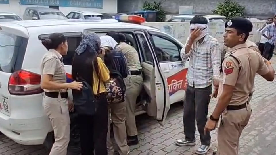 Police raided a cafe in Karnal