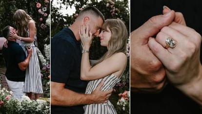 Taylor Swift: टेलर स्विफ्ट ने ट्रैविस केल्से से की सगाई, शेयर की खूबसूरत प्रपोजल की तस्वीरें American singer Taylor Swift Is Engaged To Travis Kelce Shares Pics Of Dreamy Proposal