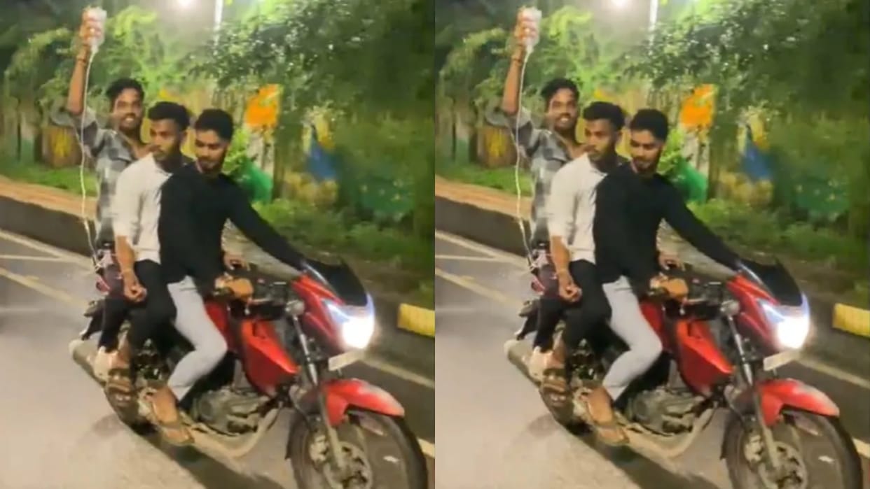 The boy was admitted in the hospital his friends came and took him on a bike Video goes Viral