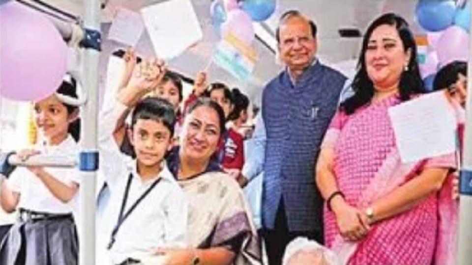 E-bus service for school children started in the capital