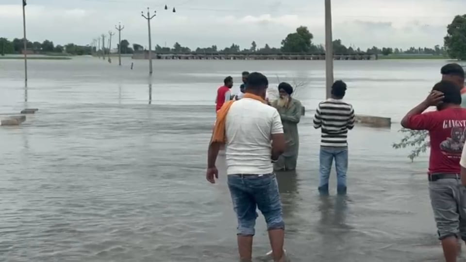 Punjab flood Water from mountains long monsoon spell