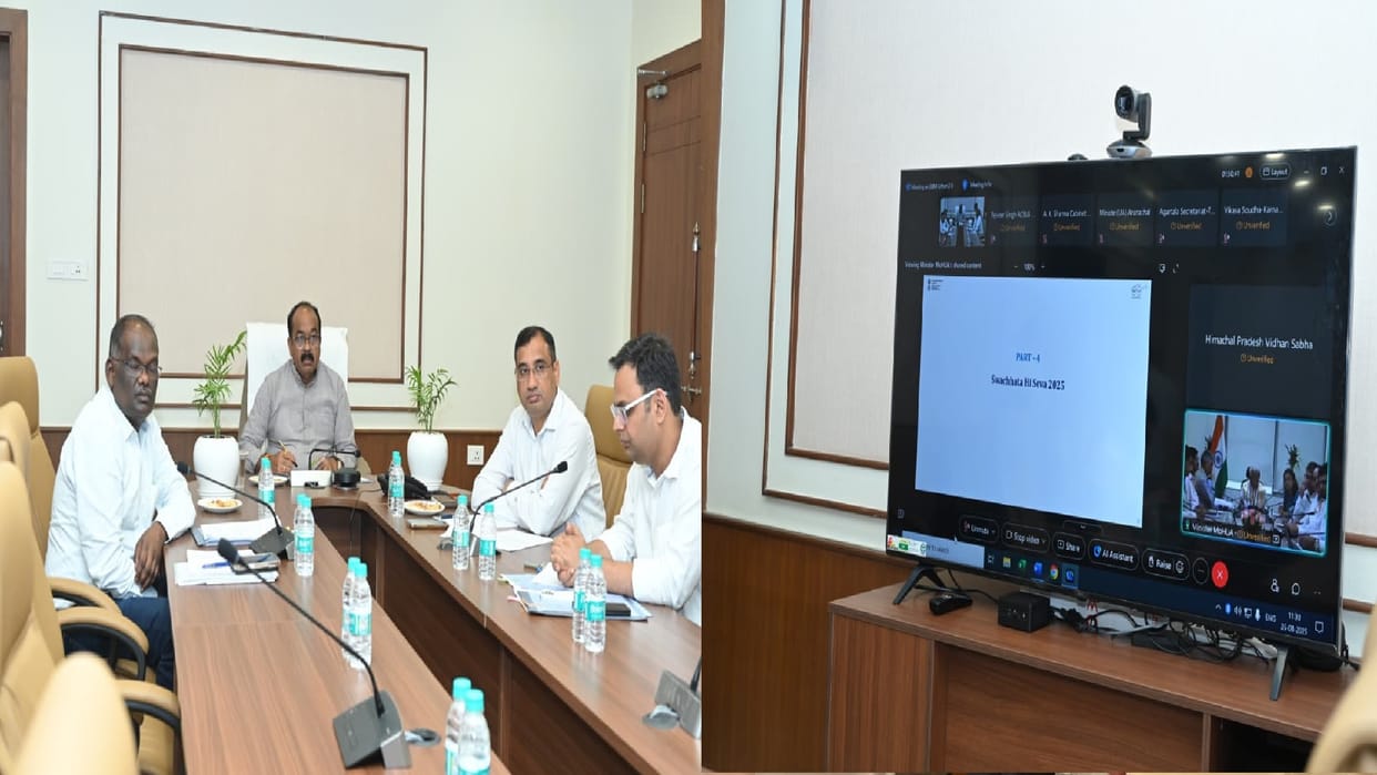 Deputy CM Arun Saw participated in the online review meeting of Swachh Bharat Mission (Urban) in Chhattisgarh