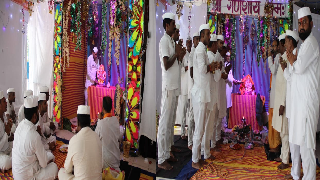 Ganesh festival celebrated in a spiritual atmosphere in Raipur Central Jail