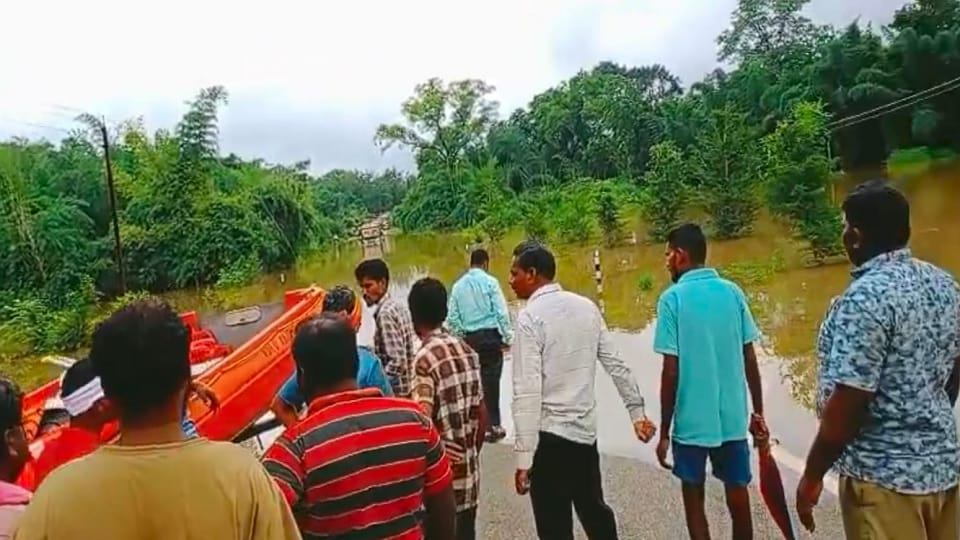 Due to heavy rains, the water level of Indravati river is continuously increasing