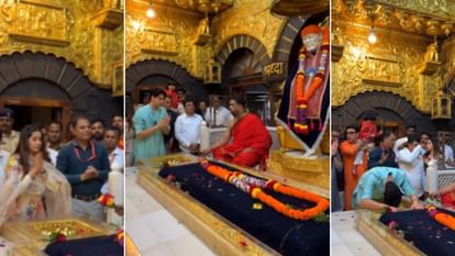 Param Sundari: 'परम सुंदरी' की रिलीज से पहले जान्हवी और सिद्धार्थ ने किए साईं बाबा के दर्शन, वीडियो हुआ वायरल janhvi kapoor sidharth malhotra seeks blessings of shirdi sai baba temlpe before releasing of param sundari