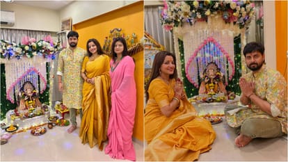 Ganesh Chaturthi 2025: monalisa to Khesari Lal Yadav these bhojpuri Celebs welcoming Bappa to their home