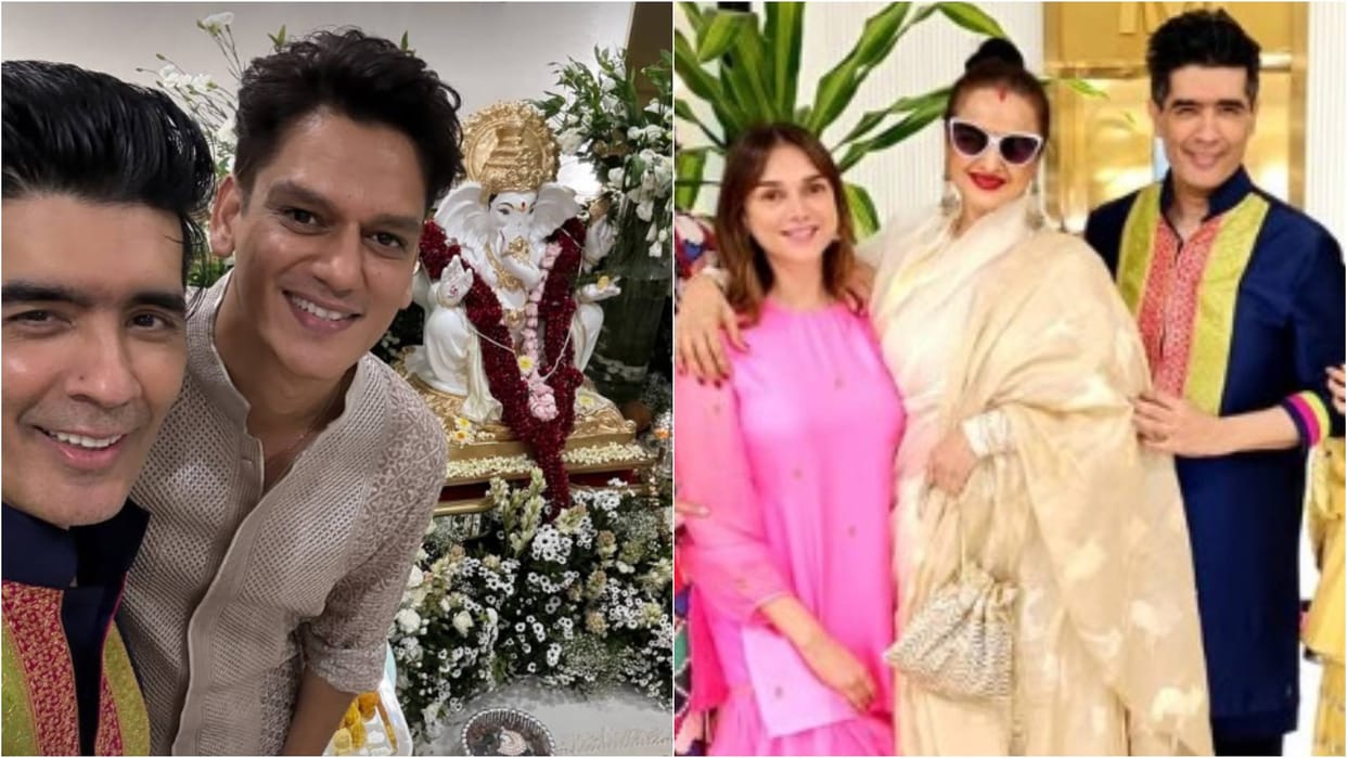 Ganesh Chaturthi 2025: Aditi Rao to ananya pandey Vijay Varma celebs arrive at Manish Malhotra house for puja