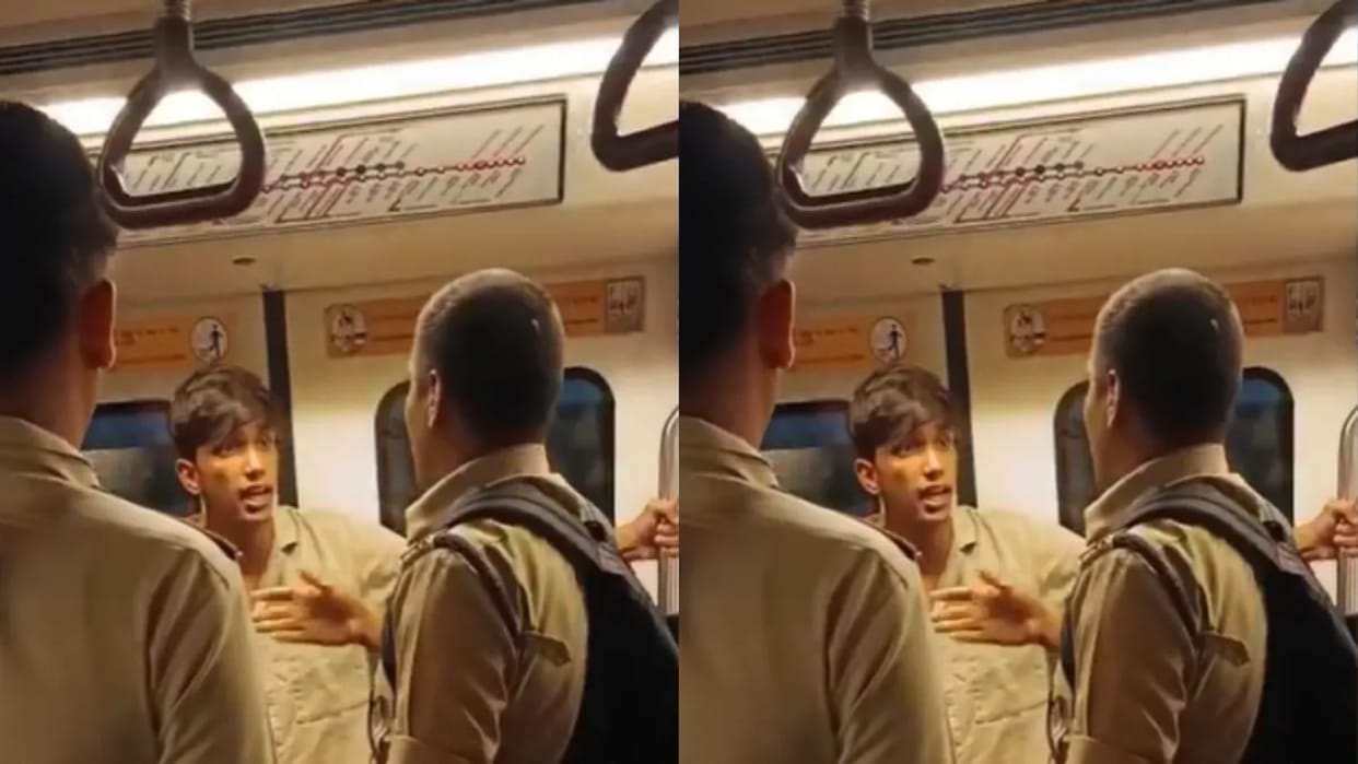 Ruckus at Karol Bagh Metro Station youth misbehaved with CISF jawans beaten up as soon as he was taken out