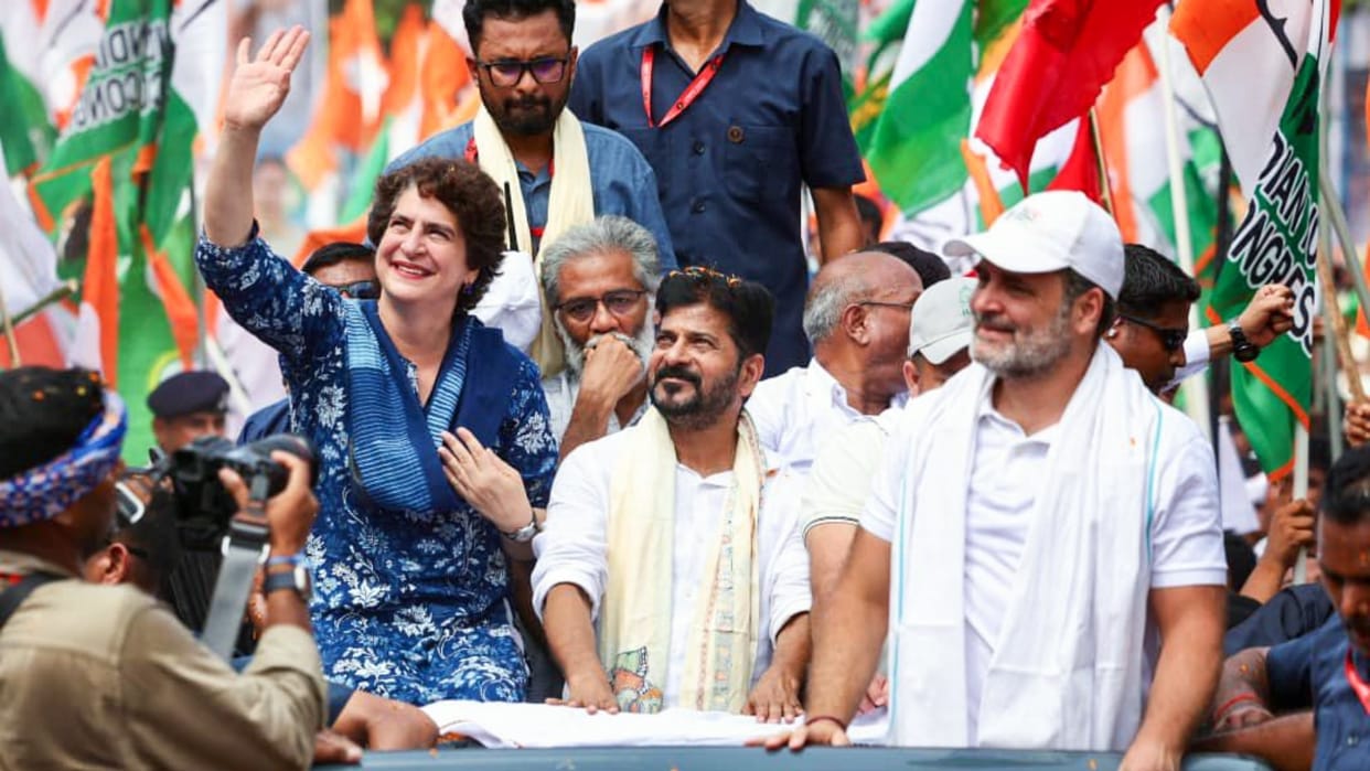 Telangana CM Revanth Reddy also joined Rahul Gandhi voter rights tour going on in Bihar