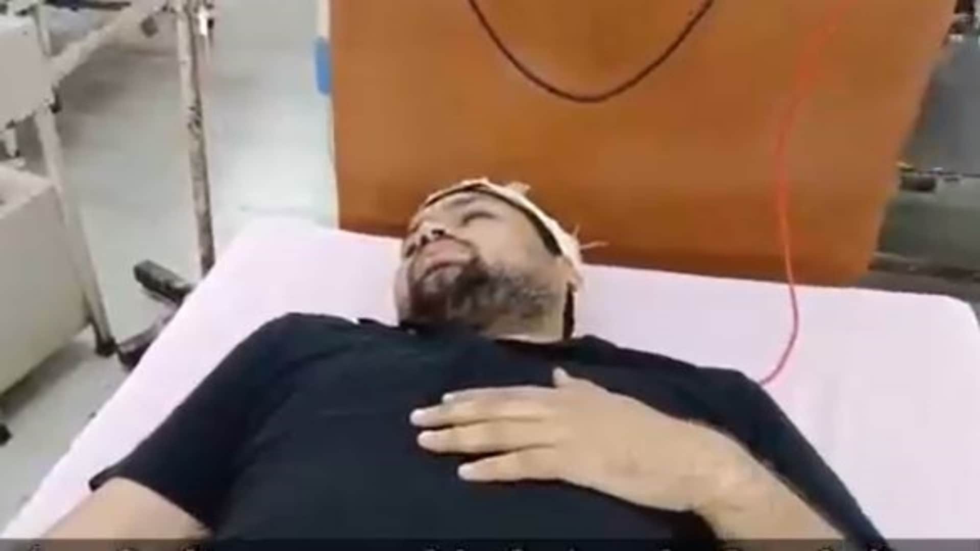 अस्पताल में भर्ती घायल ठेकेदार