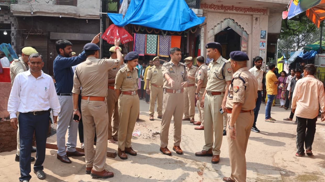 Crowds of devotees gathered in Barsana on Radha Ashtami fair