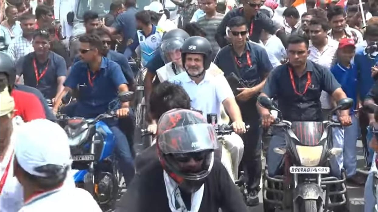 Bihar Darbhanga News On eleventh day Rahul Gandhi started his journey from Jeevch Ghat in Darbhanga preparing