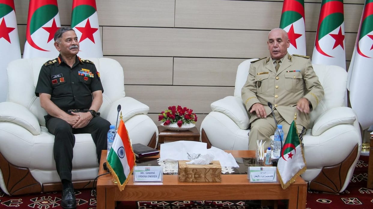 Indian Army Chief Upendra Dwivedi  on Algeria tour Visited School of Command and Major Staff