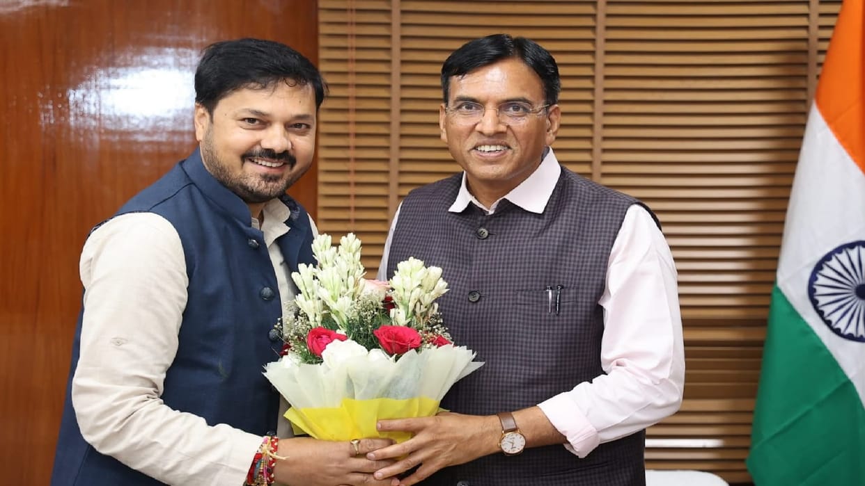 Dharsiwa MLA Anuj Sharma Delhi visit: Met Union Minister Mansukh Mandaviya, talk on these issues