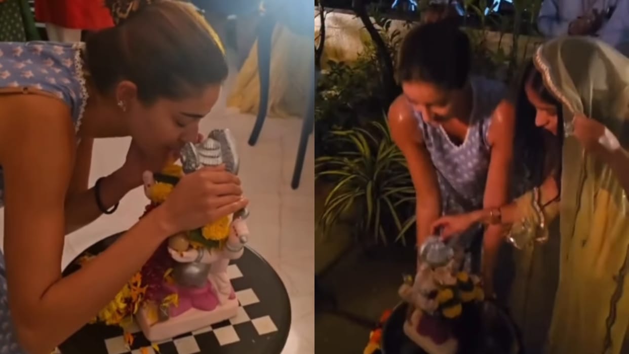 Ananya Immersed Ganpati Bappa In Eco Friendly Style