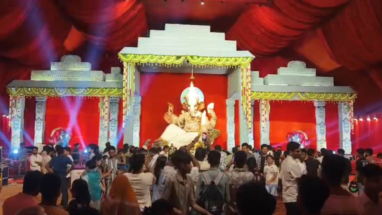 Pandal of Katghora Ke Raja is 111 feet high