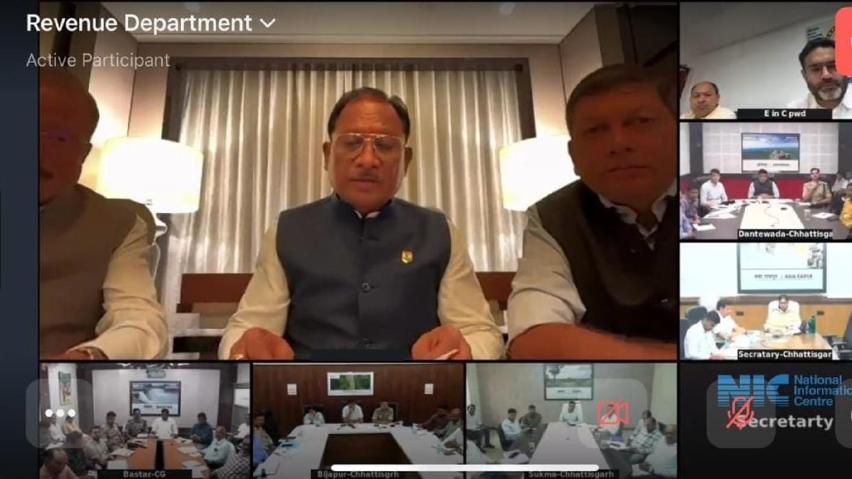 Video conferencing of CM Sai from South Korea Said there should be no shortage in helping Bastar flood victims