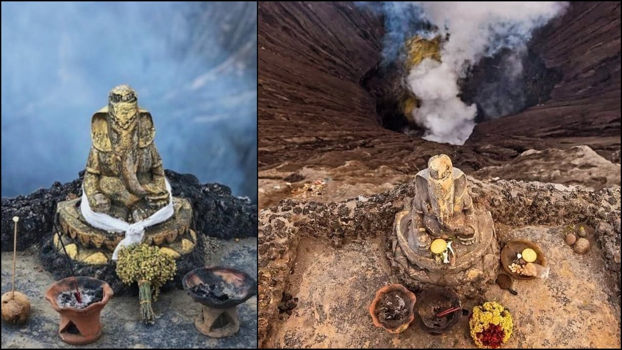 700 Year Old Ganesh Idol at Mount Bromo In Indonesia Volcano history