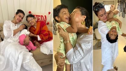 Kajol:' बेबी तनुजा... ' काजोल ने शेयर की मां के साथ खुशनुमा पल की तस्वीरें; सेलेब्स ने किए मजेदार कमेंट्स Kajol share happy baby pics with Ishita Dutta and Vatsal Sheth little munchkins including Baby Tanuja