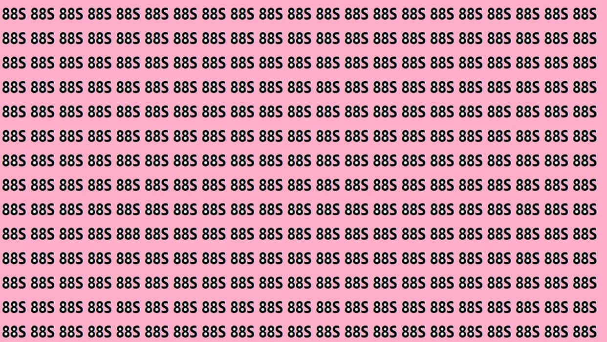 Optical Illusion iq test brain teaser image Can You Spot 888 Within 15 Seconds?