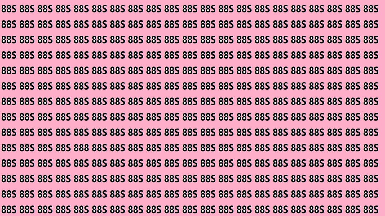 Optical Illusion iq test brain teaser image Can You Spot 888 Within 15 Seconds?