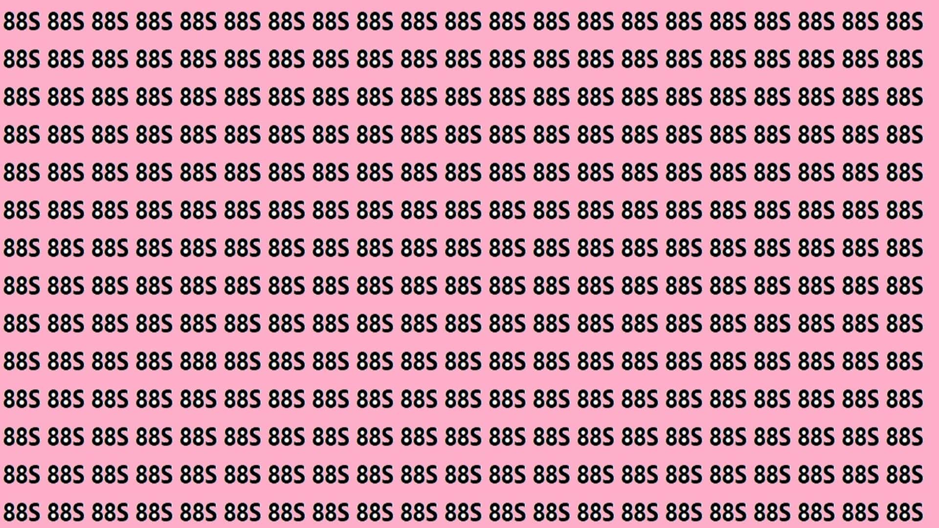 Optical Illusion iq test brain teaser image Can You Spot 888 Within 15 Seconds?