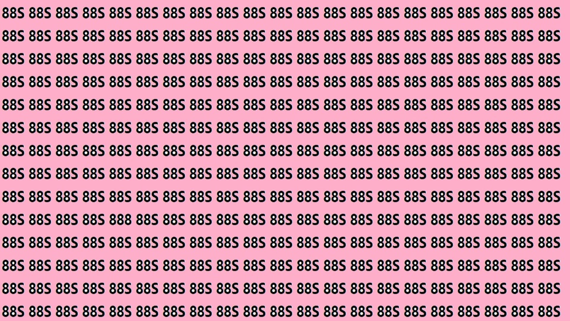 Optical Illusion iq test brain teaser image Can You Spot 888 Within 15 Seconds?