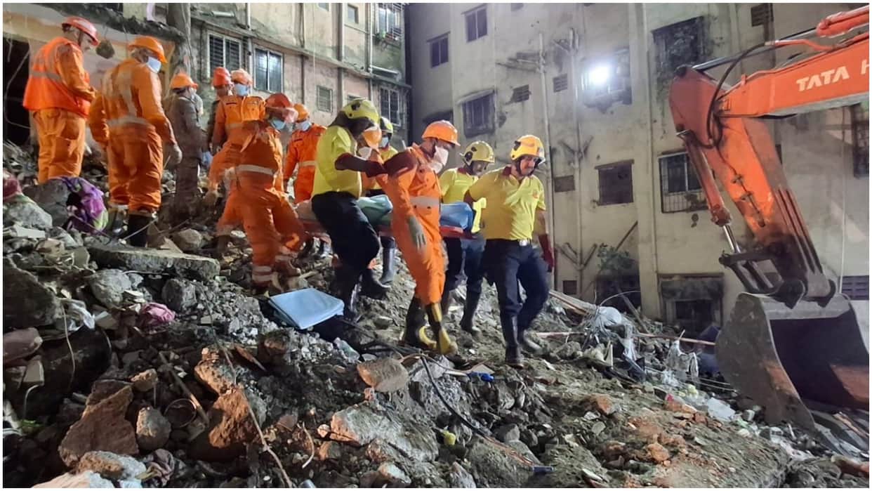 Maharashtra: 15 people died rear portion of four-storey Ramabai Apartments building located Vasai NDRF