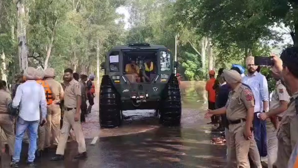Flood in Amritsar Army on front