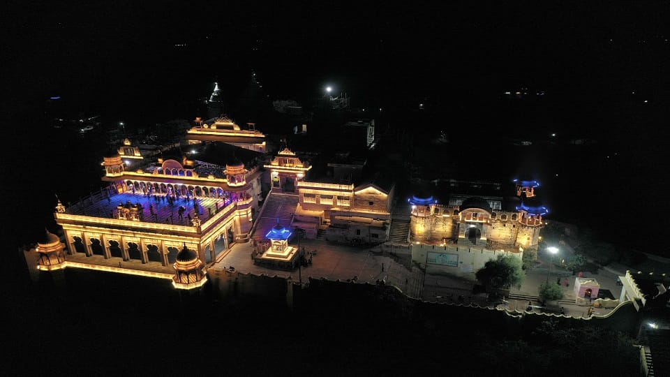Crowds of devotees gathered in Barsana on occasion of Radha Ashtami festival