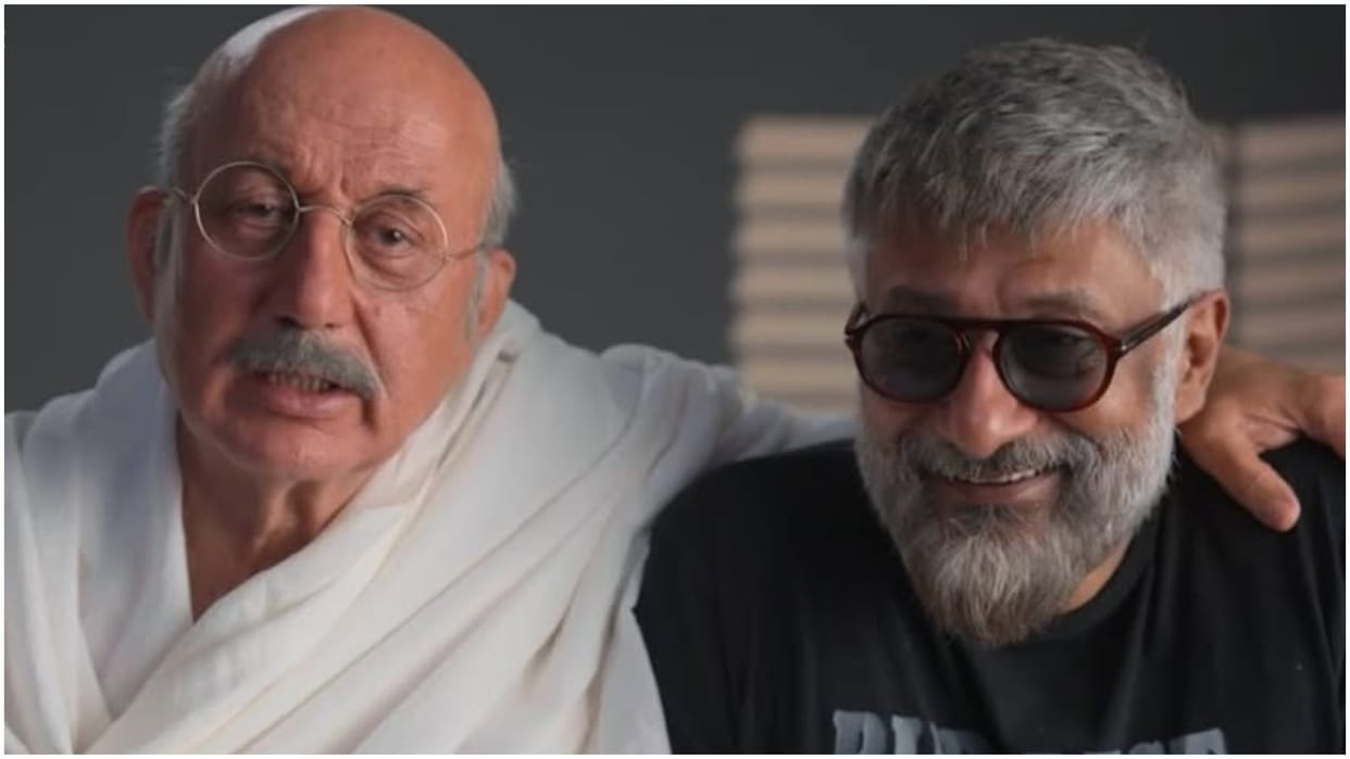 Vivek agnihotri praises anupam kher for his role as a mahatma gandhi in the bengal files
